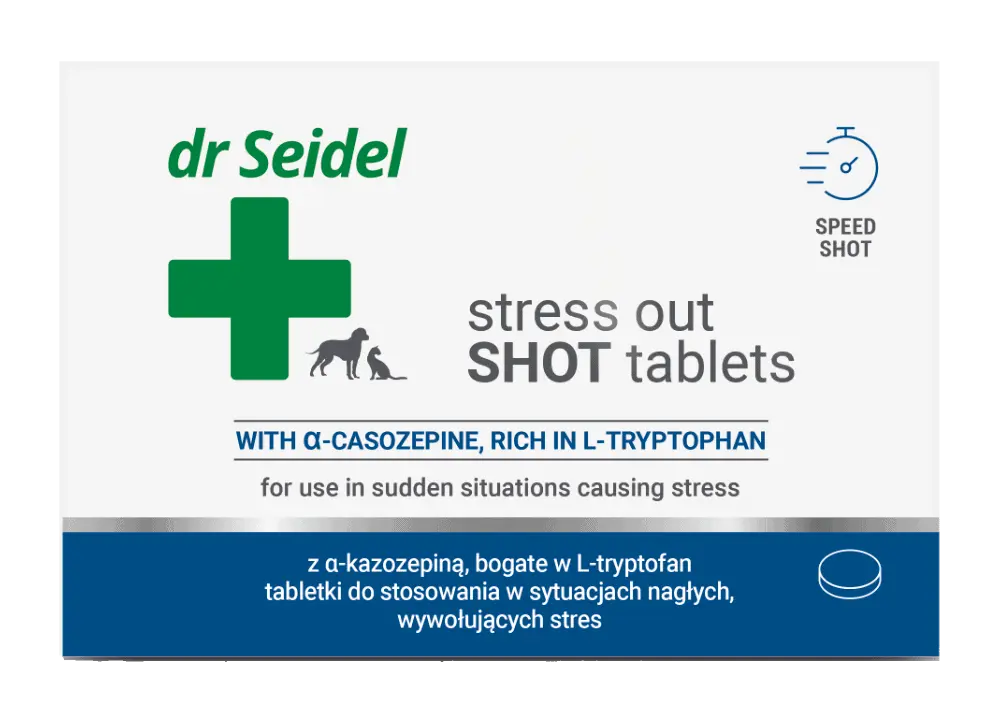 STRESS OUT SHOT TABLETS for use in emergency situations that cause stress 10tab