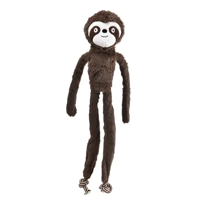 Topmast Luiaard Marc - Pluche Hondenspeelgoed - 51 x 5 cm