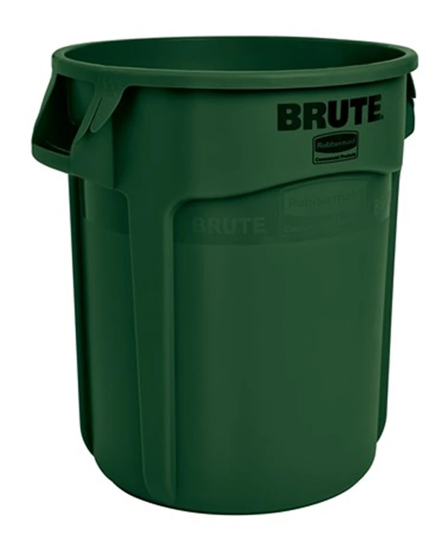 Ronde Rubbermaid Brute container 75,7 liter donkergroen