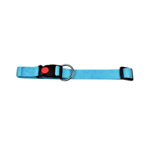 [BQ100496] Hondenhalsband - Met Wienerlock Kliksluiting - Lichtblauw - 25 mm x 45-70 cm