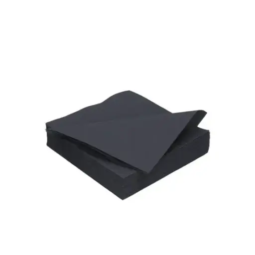 Servet 2 lgs 24 x 24 cm Uni 1/4 V) Zwart 8x300 stuks