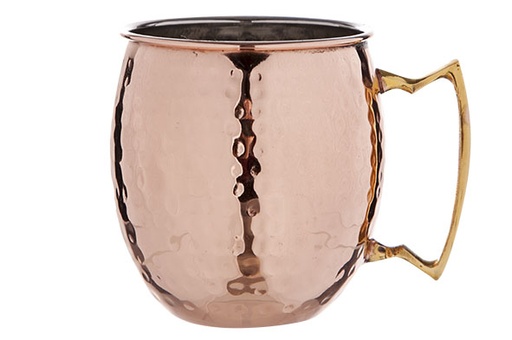 [BQ100900] Moscow Mug 45 cl gehamerd koper