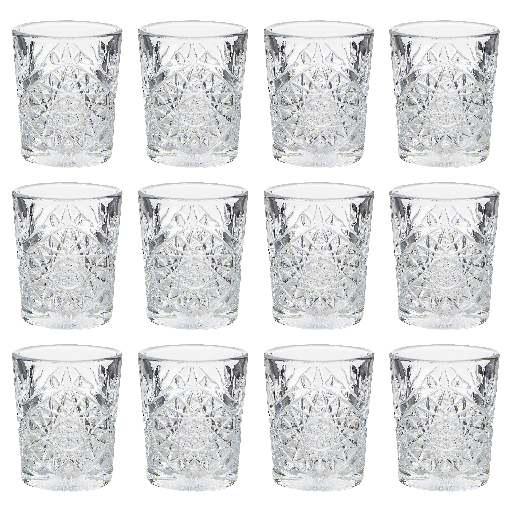 [BQ100162] Onis Hobstar Borrelglas 6 cl - Transparant - 12 stuks
